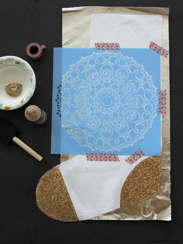 How to sew and stamp a henna inspired Christmas stocking