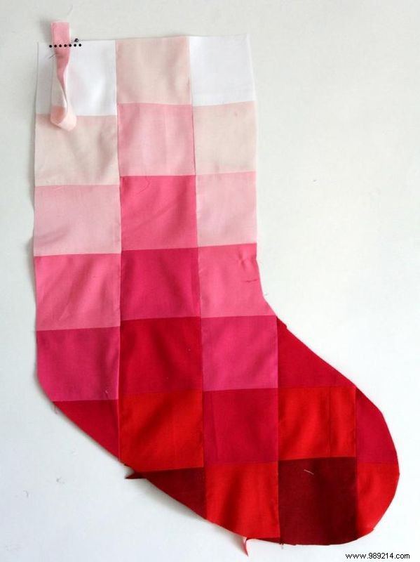 How to Sew an Ombre Christmas Stocking