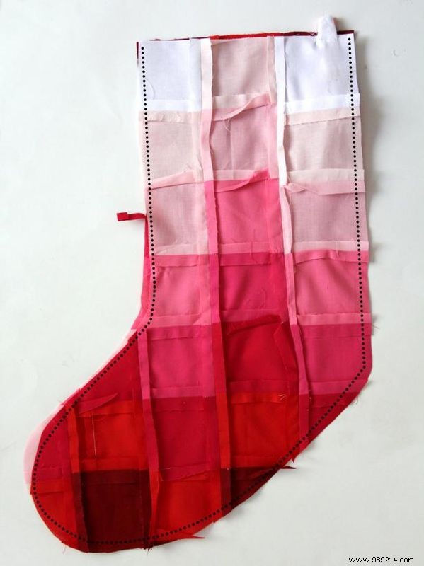 How to Sew an Ombre Christmas Stocking