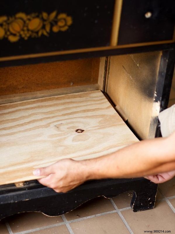 How to turn a dresser into a pet bed and nightstand