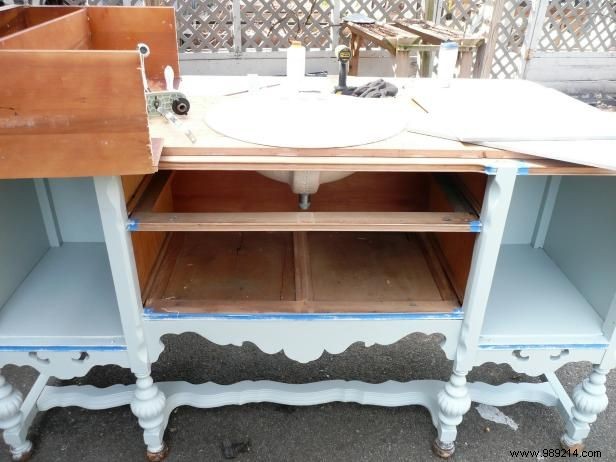 How to turn a dresser into a bathroom vanity