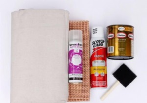 How to turn a canvas cloth into an outdoor rug