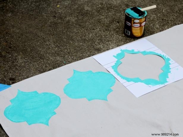 How to turn a canvas cloth into an outdoor rug