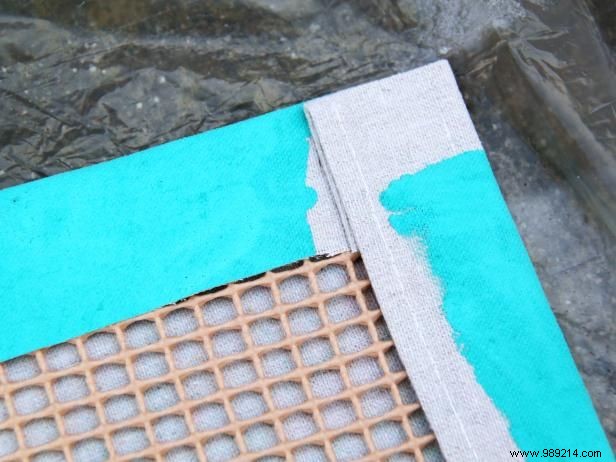 How to turn a canvas cloth into an outdoor rug