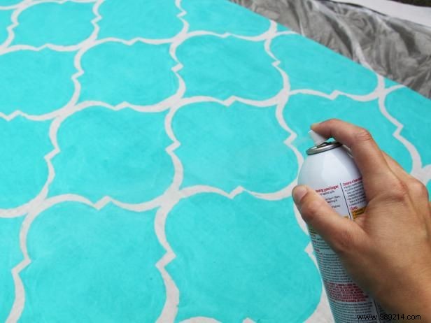 How to turn a canvas cloth into an outdoor rug