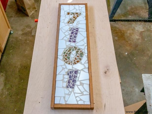 How to turn broken dishes into mosaic house numbers