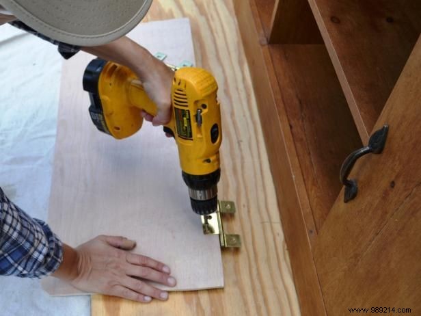 How to turn an old entertainment center into a play kitchen