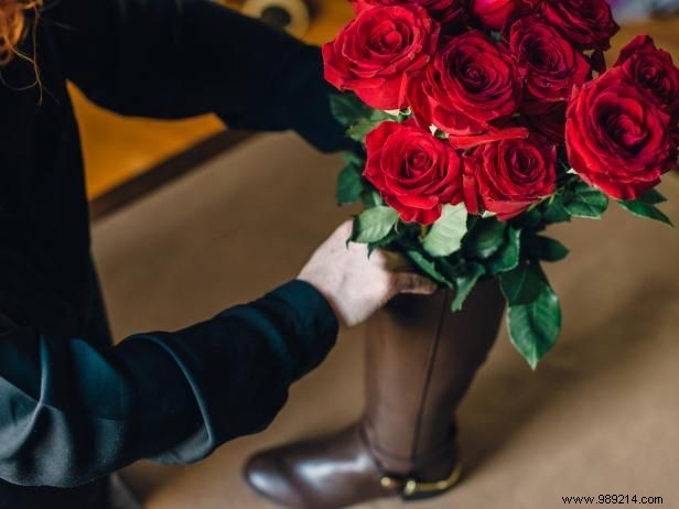 How to turn riding boots into flower vases