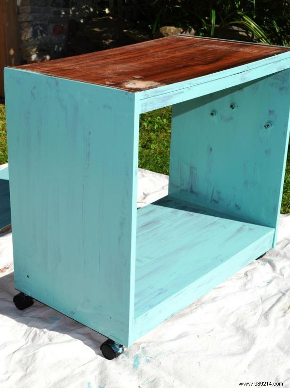 How to turn old furniture into a kids workbench