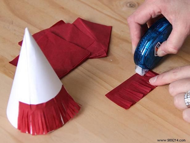 Make a Crepe Paper Christmas Tree Centerpiece