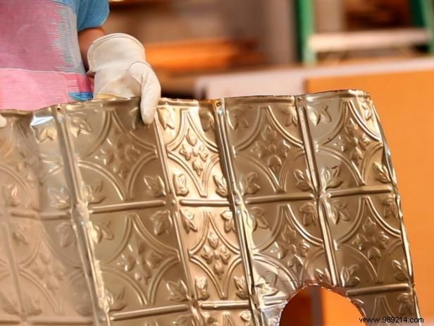 Make a Quilted Headboard With Tin Tiles