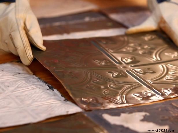 Make a Quilted Headboard With Tin Tiles