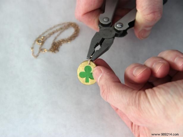 Make an air-dry clay shamrock necklace for St. Patrick s Day