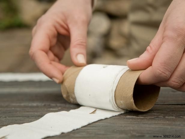 Make toilet paper seed tape