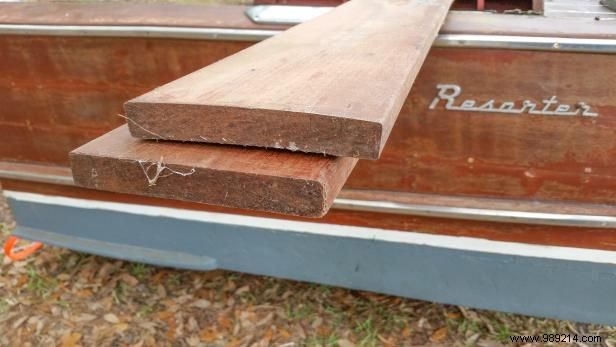 Upcycle a wooden boat into banquette seats