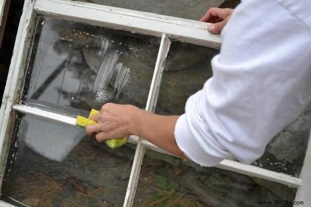 Turn an old six pane window into a message board