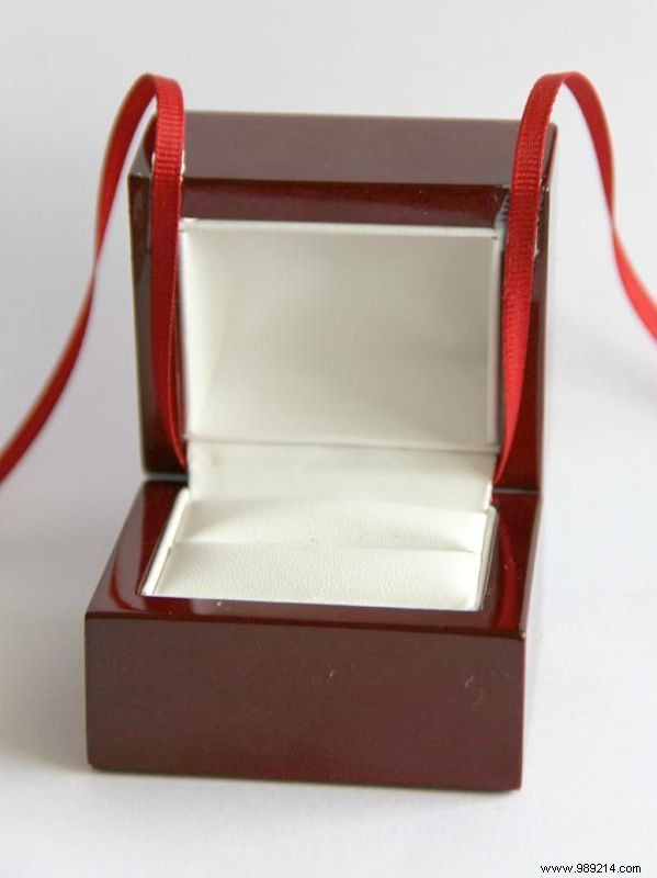 Turn an engagement/wedding ring box into a Christmas ornament